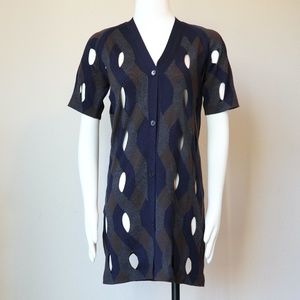 Miu Miu long cardigan w/cutout accents shortsleeve